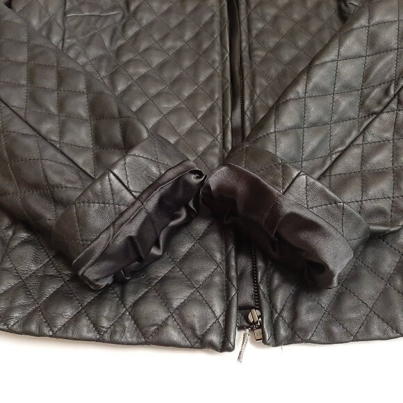 Casual Corner Quilted Leather Jacket - Picture 9 of 14